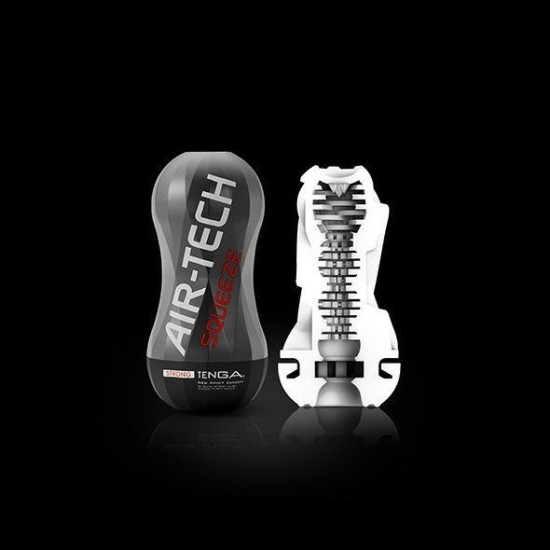 Мастурбатор со сжимаемым корпусом и плотным входом Tenga Air-Tech Squeeze Strong