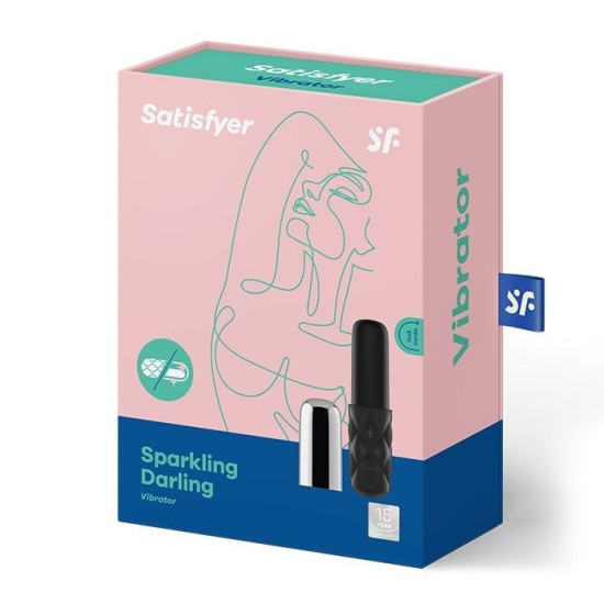Мінівібратор потужний зі знімним ковпачком і вібрацією Satisfyer Mini Sparkling Darling