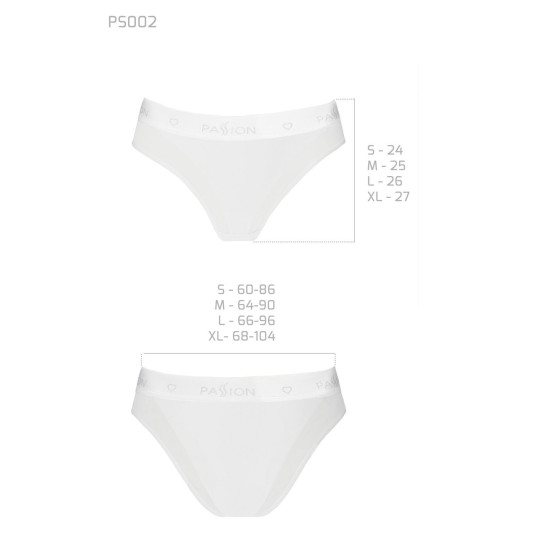 Трусики з прозорою вставкою, білі Passion PS002 Panties White, M