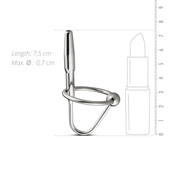 Уретральный стимулятор с двумя кольцами (2,5 см и 3 см) Sinner Gear Unbendable Sperm Stopper Hollow Ring
