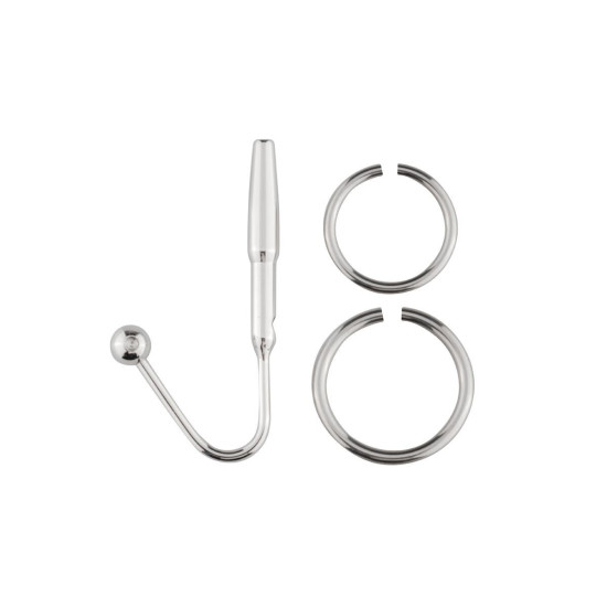 Уретральный стимулятор с двумя кольцами (2,5 см и 3 см) Sinner Gear Unbendable Sperm Stopper Hollow Ring