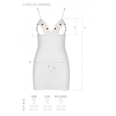 Сорочка, белая Lovelia Chemise White, L/XL