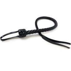 Гибкая кожаная плеть «Снейк», длина 80 см, черная Black Leather Snake Whip