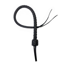 Гибкая кожаная плеть «Снейк», длина 80 см, черная Black Leather Snake Whip
