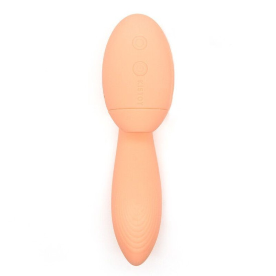 Вагінально-кліторальний вакуумний вібратор, помаранчевий KisToy Tina Mini Orange