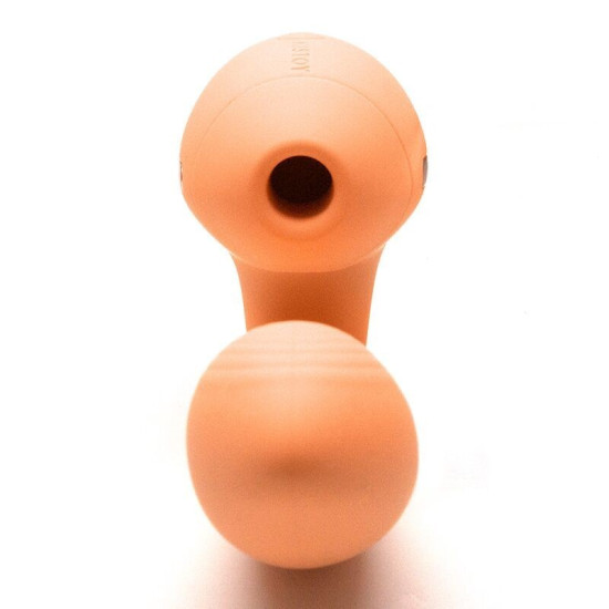 Вагінально-кліторальний вакуумний вібратор, помаранчевий KisToy Tina Mini Orange