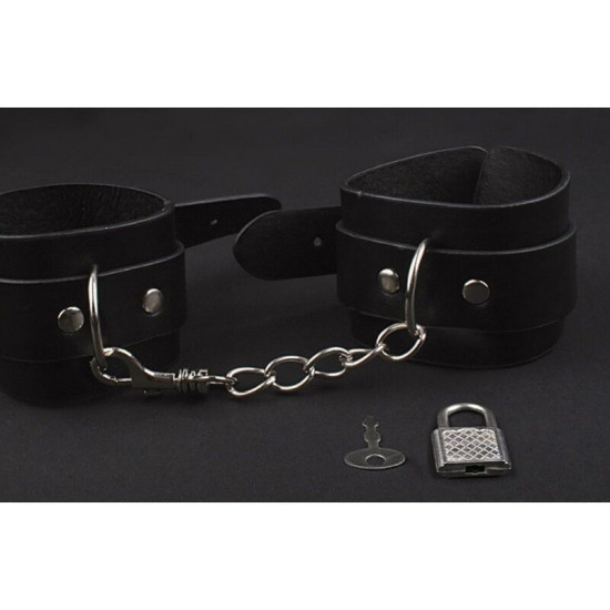 Набор для BDSM (плеть, кляп, наручники, маска, ошейник, веревка, зажимы), черный MAI BDSM Starter Kit Nº 75 Black