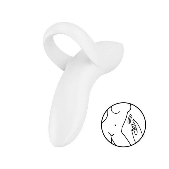 Вибратор на палец, гибкий, белый Satisfyer Bold Lover White