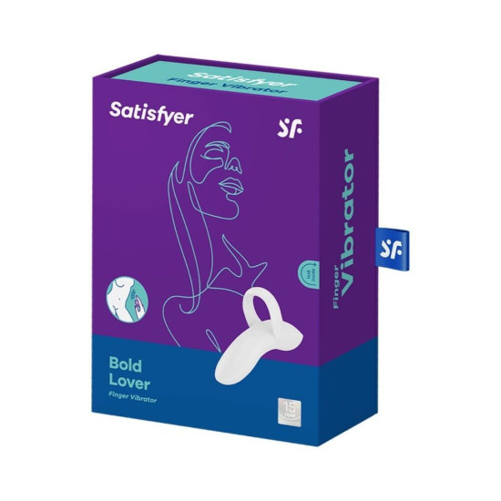 Вибратор на палец, гибкий, белый Satisfyer Bold Lover White