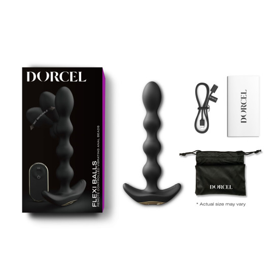 Анальний вібратор-намисто з гнучким стволом і пультом ДК Dorcel Flexi Balls