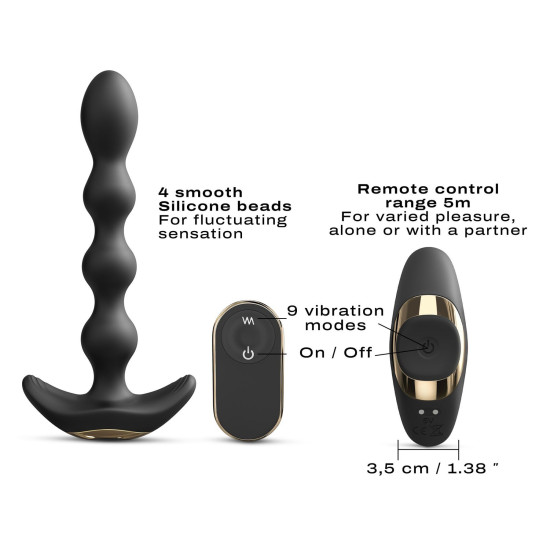 Анальний вібратор-намисто з гнучким стволом і пультом ДК Dorcel Flexi Balls