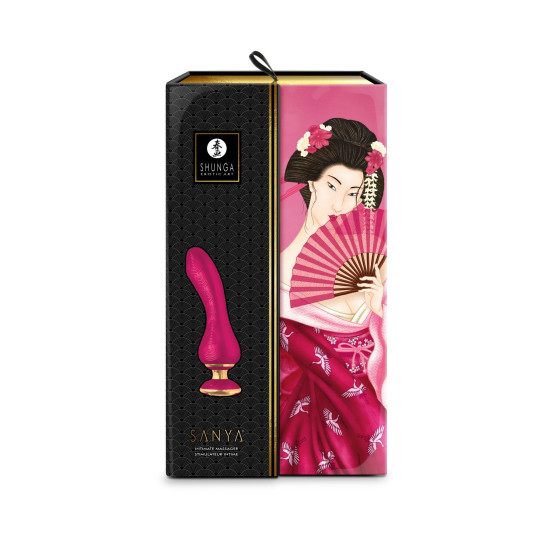 Вібратор для точки G з гнучким стволом, малиновий Shunga Sanya Raspberry