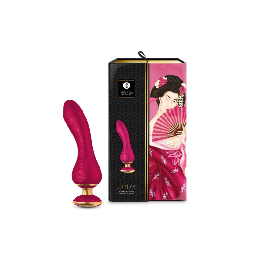 Вібратор для точки G з гнучким стволом, малиновий Shunga Sanya Raspberry