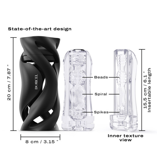 Мастурбатор, чорний Dorcel Deep Blow Black