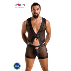 Комплект мужского белья на шнуровке (жилет, боксеры), черный Passion 053 Set William Black, L/XL