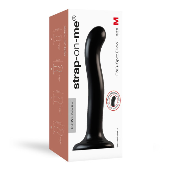 Силіконова насадка для страпона для стимуляції точки P&G Strap-On-Me P&G-Spot Dildo Silicone, M