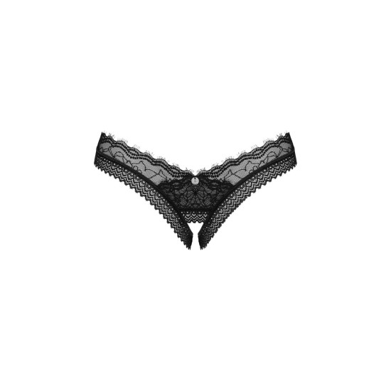 Трусики с открытым доступом Obsessive Medilla Crotchless Thong, XL/2XL