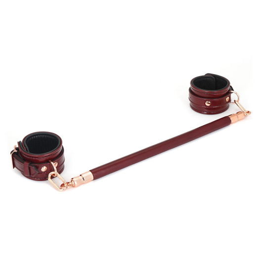 Фиксатор-распорка для ног или рук из дерева и кожи, красный Liebe Seele Wine Red Spreader Bar