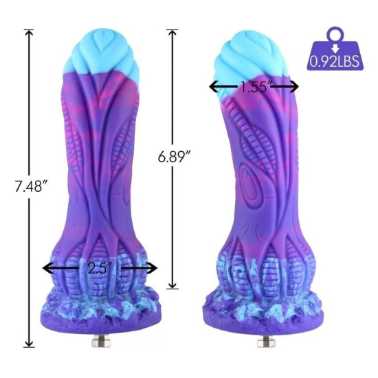 Силиконовый фаллоимитатор длины 19 см Hismith Silicone Dildo HSA140 Monster Series, 7.48"