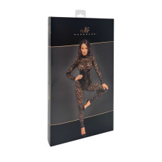 Мереживний комбінезон з підгрудним корсетом Noir Handmade F299 Enigma Lace Catsuit with Underbust Bodice, L