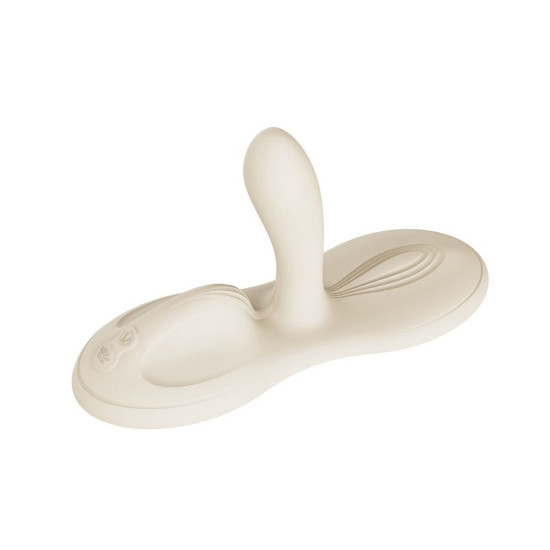 Смарт-вібратор Sit-on-top, 9 моторів, білий Zalo Flora Smart Vibrating Pad Ivory White