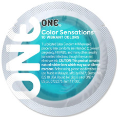 Бірюзовий презерватив ONE Color Sensations Aqua, 1 шт.