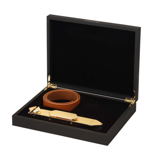 Регульована шльопалка, коричнева Lockink Adjustable Slapper for Impact Play Brown