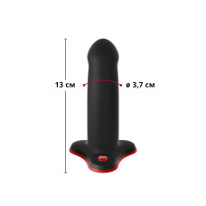 Изогнутый дилдо на присоске, длина 14,6 см, диаметр 3,7 см, черный Fun Factory Amor Black