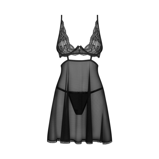 Бэби-долл с трусиками Obsessive Nutris Babydoll & Thong, M/L