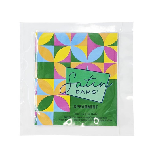 Латексна серветка з м'ятним смаком Satin Dams Spearmint, 1 шт