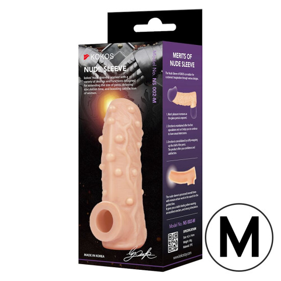 Насадка на член Kokos Nude Sleeve NS 002, M