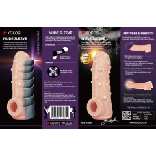 Насадка на член Kokos Nude Sleeve NS 002, M
