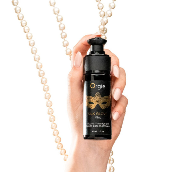 Набор для жемчужного массажа (силиконовый массажный гель и бусы) Orgie Pearls Lust Massage, 30 ml