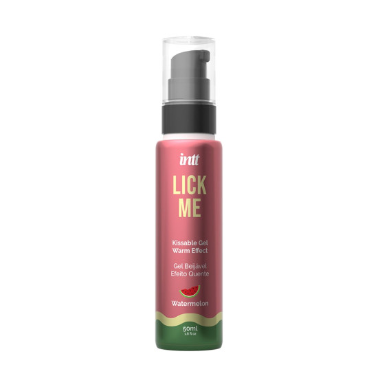 Согревающий гель для оральных ласк со вкусом арбуза INTT Lick Me Kissable Gel Watermelon, 50 ml