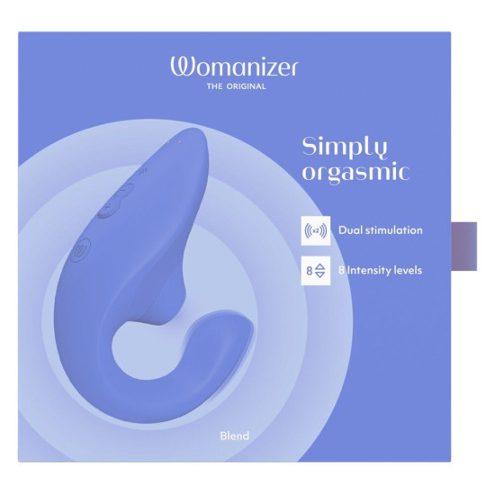 Вакуумний кліторальний стимулятор, синій Womanizer Blend Vibrant Blue