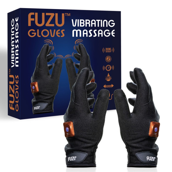 Виброперчатки (левая и правая) с 11 режимами Fuzu Gloves Vibrating Massage Two Hands