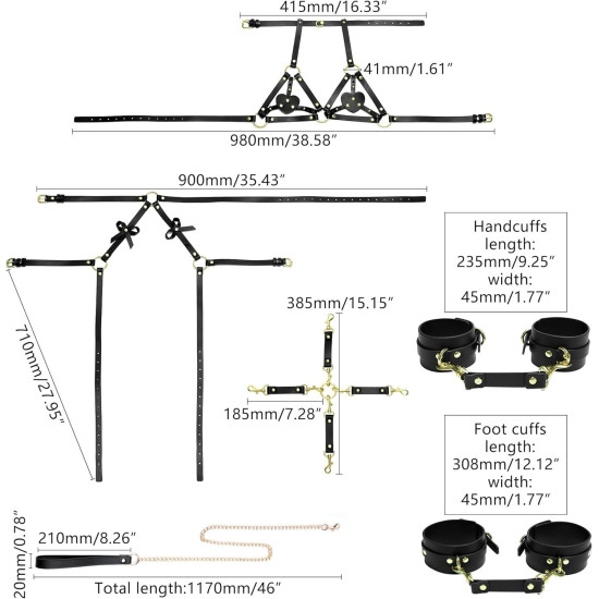 БДСМ-набор LOCKINK YEAHWOW Forced Nadu pose correction set