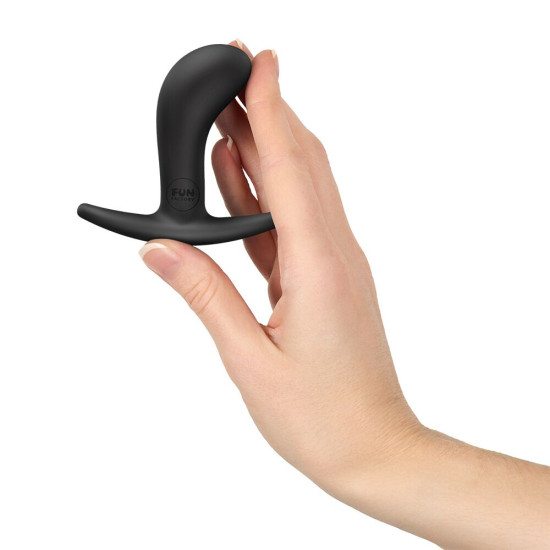 Анальная пробка с тонким ограничетелем, черная, диаметр 2.8 см Fun Factory BOOTIE S Black