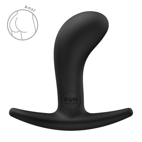 Анальная пробка с тонким ограничетелем, черная, диаметр 2.8 см Fun Factory BOOTIE S Black