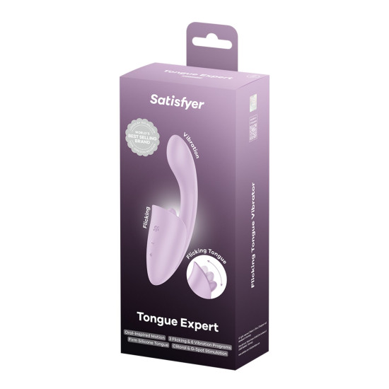 Вагинально-клиторальный вибратор с язычком Satisfyer Tongue Expert