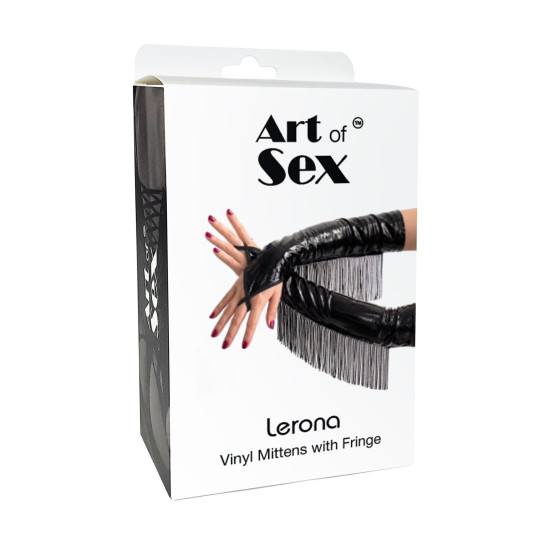 Виниловые митенки, черные Art of Sex - Lerona, M