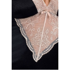 Корсет чорного кольору з пажами (трусики в комплекті) LOTUS CORSET Black, L/XL