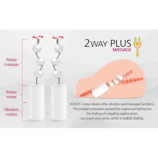 Мастурбатор с вибрацией и массажем Kokos Juliana 2WayPlus