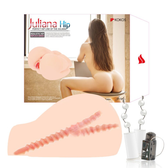 Мастурбатор с вибрацией и массажем Kokos Juliana 2WayPlus