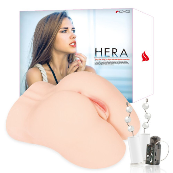 Мастурбатор с вибрацией и массажем Kokos Hera Hip Real 2WayPlus