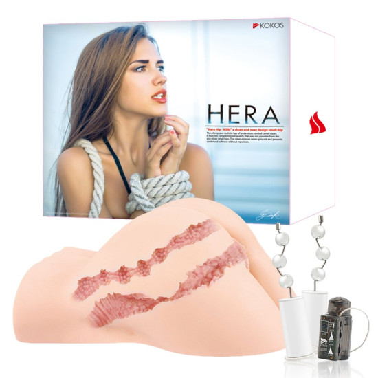 Мастурбатор с вибрацией и массажем Kokos Hera Hip Real 2WayPlus