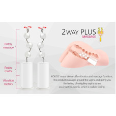 Мастурбатор с вибрацией и массажем Kokos Hera Hip Real 2WayPlus