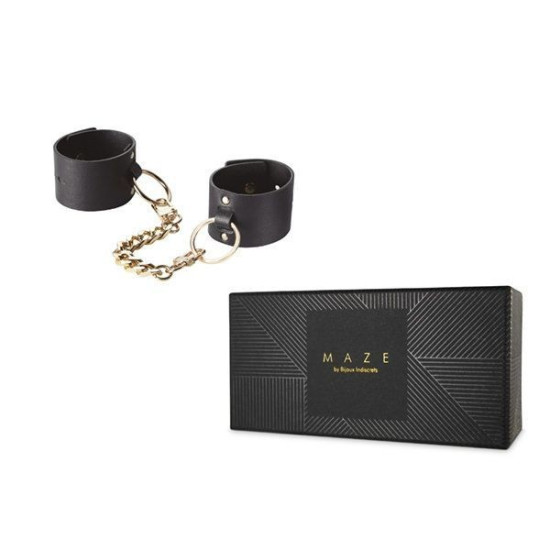 Наручники для сексу, чорні Bijoux Indiscrets Maze Wide Cuffs Black
