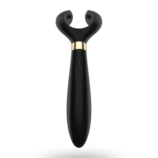Вибратор для пар чёрного цвета с тремя моторами Partner Multifun 3 Black