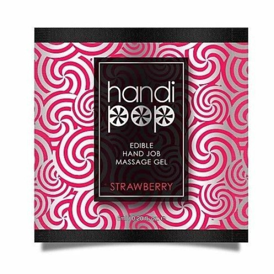 Пробник съедобной смазки со вкусом клубники Sensuva Handipop Strawberry, 6 ml